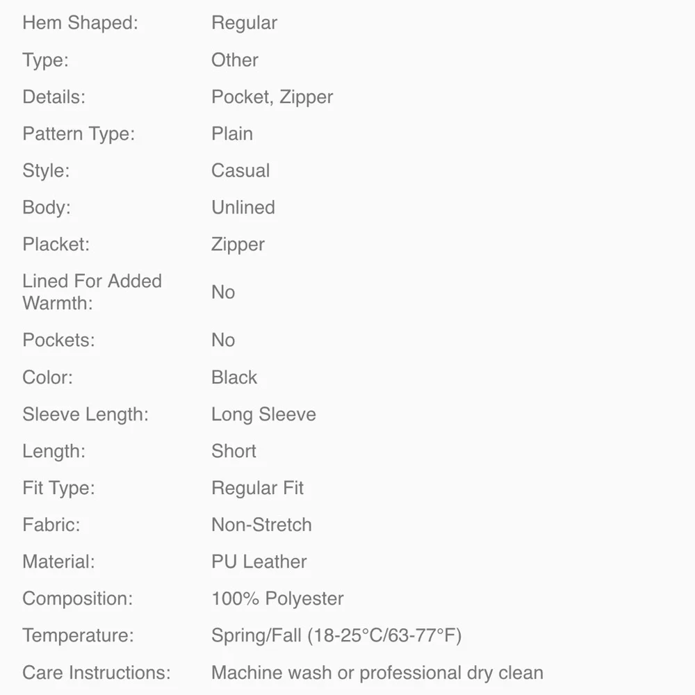 Black Leather Jacket with Gold Buckle - Picture 3 of 3